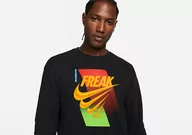 Koszulki męskie - Nike Giannis Antetokounmpo Freak Max90 Long Sleeve Tee Black - miniaturka - grafika 1