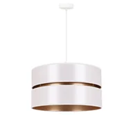 Lampy sufitowe - Duolla - Żyrandol na lince DUO 1xE27/15W/230V śr. 40 cm biały/złoty - miniaturka - grafika 1