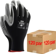 Rękawice robocze - Reis Rękawice robocze / czarno-szare / RTEPO_BS - 120 Par 10 - XL - miniaturka - grafika 1