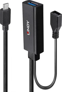 Kabel USB Lindy 2x USB-A - USB-C 3 m Czarny 43352 - Kable USB - miniaturka - grafika 1
