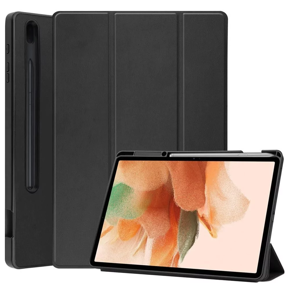 Samsung Strado Etui Smart Pencil case do Galaxy Tab S7 FE T736/ Plus T970 (Czarne) DNETSPCTS7FE.BLACK