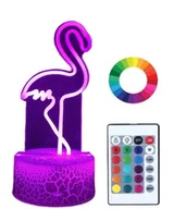 Lampy stojące - Lampka Nocna FLAMING 7 Kolorów Led IMIĘ Grawer - miniaturka - grafika 1