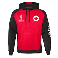Bluzy męskie - FIFA Męska bluza z kapturem Official World Cup 2022, męska, Canada, duża, czerwona, czerwony, L - miniaturka - grafika 1