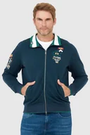 Bluzy męskie - LA MARTINA Granatowa bluza męska na zamek - La Martina - miniaturka - grafika 1