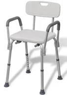 Inne meble do łazienki - Białe regulowane krzesło pod prysznic W1-C44 - miniaturka - grafika 1