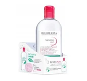 Płyny micelarne - Bioderma Sensibio H2O Płyn micelarny 500ml + Płatki Glov - miniaturka - grafika 1