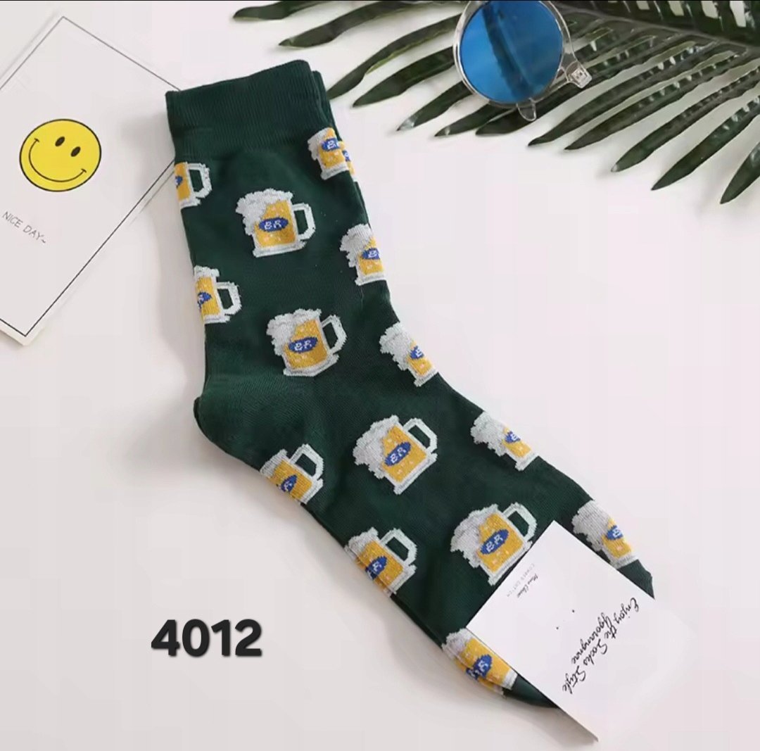 Kolorowe skarpety ze wzorami unisex rozmiar 41-46 (4012)