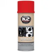 Kosmetyki samochodowe - K2 Syntetyczna powłoka gumowa COLOR FLEX CZERWONY połysk 400ml L343CE L343CE - miniaturka - grafika 1