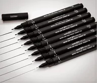 Markery permanentne - Uni BALL Mitsubishi Pencil Cienkopis kreślarski PIN-200 0,4 mm CZARNY - miniaturka - grafika 1