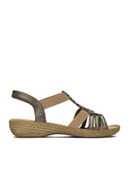 Sandały damskie - Rieker Sandały CEO-65861-45 Szary - miniaturka - grafika 1