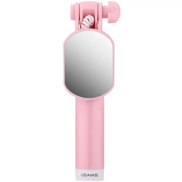 Usams Selfie Stick Mini Mirror różowy (ZB3002)