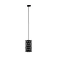 Lampy sufitowe - Eglo Ramon 98352 lampa wisząca zwis oprawa 1x40W E27 czarna/biała - miniaturka - grafika 1