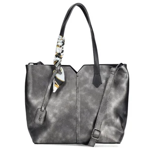 Rieker H1006-42 SILVER/PLATINUM torebka damska srebrna - Torebki damskie - miniaturka - grafika 1