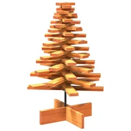 Choinki - vidaXL Drewniana choinka do udekorowania, brązowa, 80 cm, sosnowa - miniaturka - grafika 1