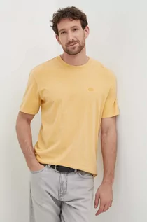 Koszulki męskie - Lacoste t-shirt bawełniany męski kolor pomarańczowy gładki - grafika 1