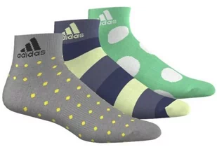 ADIDAS skarpety skarpetki do kostek 3 pary 31-34 - Skarpetki damskie - miniaturka - grafika 1
