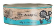 Mokra karma dla kotów - Wiejska Zagroda Wiejska Zagroda Kot Indyk z Łososiem 85g - miniaturka - grafika 1