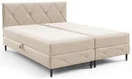 Łóżka - Kremowe łóżko kontynentalne pikowane Riessa - 5 rozmiarów - miniaturka - grafika 1