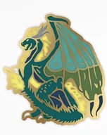 Gadżety dla graczy - Przypinka  Heroes of Might & Magic III - Dragon Pin (Green Dragon) - miniaturka - grafika 1