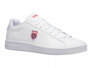 Buty męskie sportowe K-Swiss Court Shield skórzane białe sneakersy - Sneakersy męskie - miniaturka - grafika 1