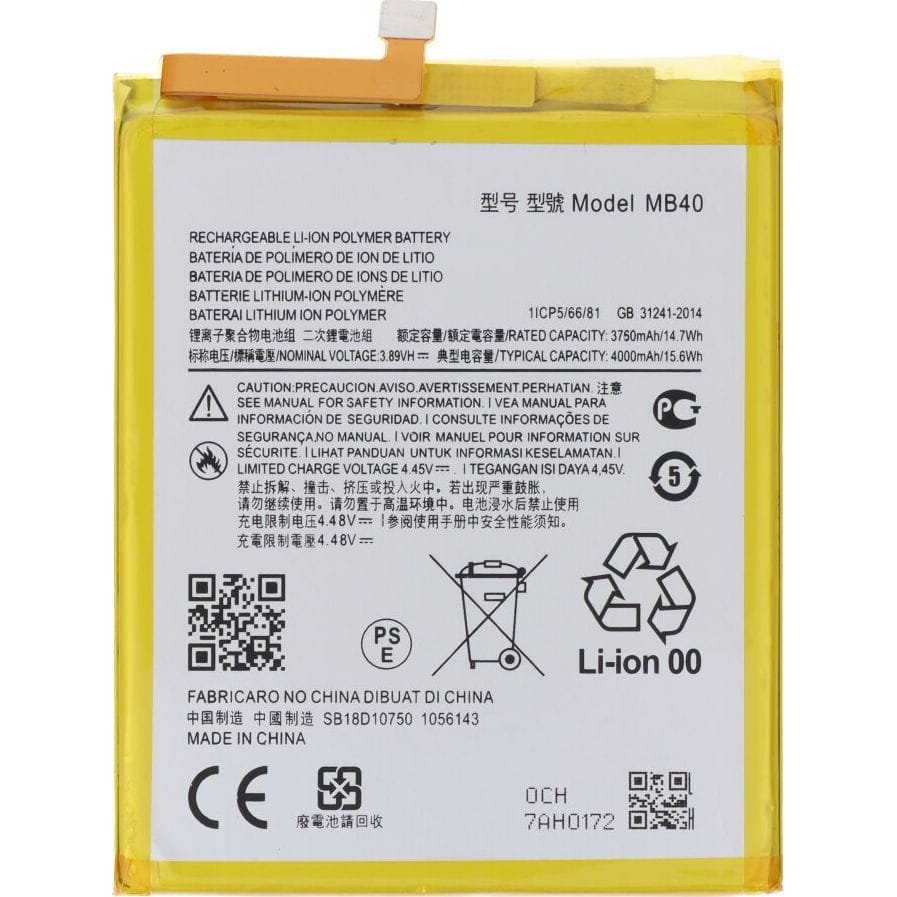Bateria MB40 4000 mAh + klej do baterii do Motorola Edge 20 OEM
