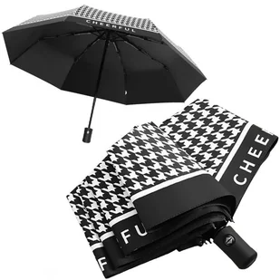 Parasol Umbrella Automat Pepitka Czarna Par09Wz1 - Parasole - miniaturka - grafika 1