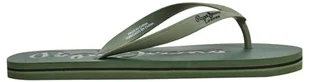 Pepe Jeans Męskie klapki Bay Beach Basic M, zielone (Khaki Green), 8 UK, Zielony Khaki Zielony, 42 EU - Klapki i japonki męskie - miniaturka - grafika 1
