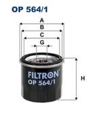 Filtry oleju - Filtron FILTR OLEJU CHEVROLET AVEO/SPARK 1.0/1.2/1.4 OP 564/1 - miniaturka - grafika 1