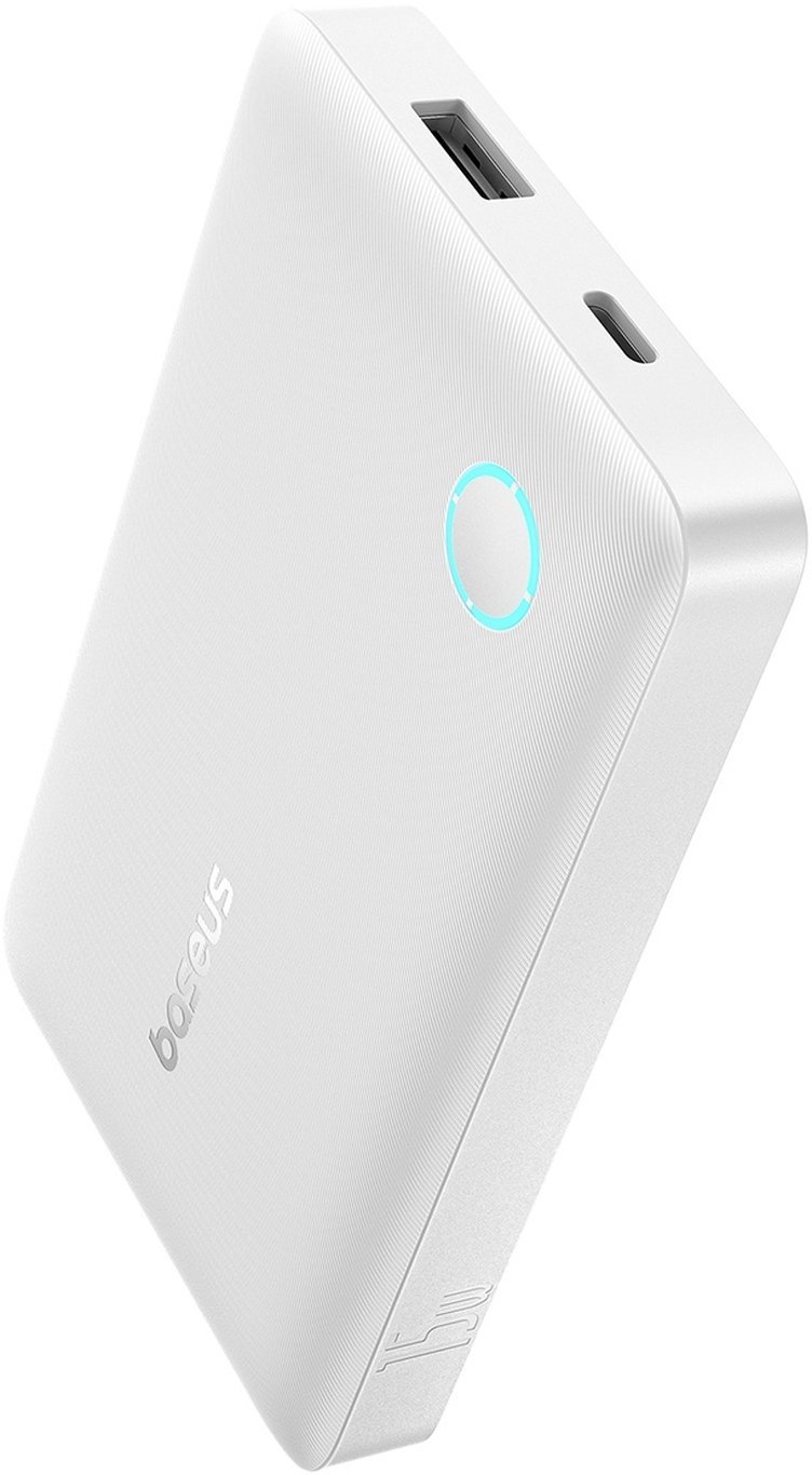 Baseus Powerbank Baseus EnerFill FP11 10000mAh 15W z białym kablem USB-C 20V/3A 30cm - biały