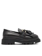 Półbuty damskie - Badura Loafersy 22SS24 Czarny - miniaturka - grafika 1