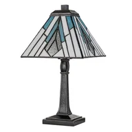 Lampy stojące - Szklana lampka nocna Alderley TF-ALDERLEY-TL-M Elstead art. deco multikolor - miniaturka - grafika 1