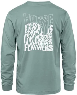 t-shirt HORSEFEATHERS DISTORT LS T-SHIRT Blue Haze - Koszulki męskie - miniaturka - grafika 1