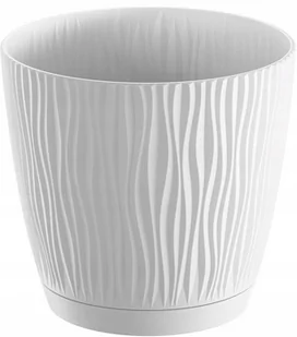Prosperplast SANDY P doniczka z podstawką 16,8 cm, biała DSY170P - Donice - miniaturka - grafika 1
