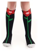 Skarpetki dla dzieci - Denokids Podkolanówki "Poppy" w kolorze czarnym - miniaturka - grafika 1