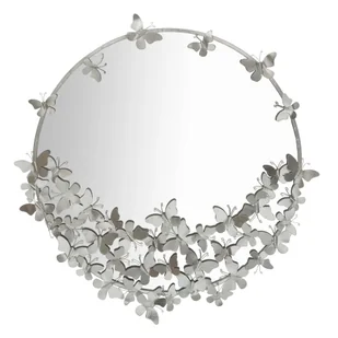 Lustro ścienne w kolorze srebra Mauro Ferretti Round Silver, ø 91 cm - Lustra - miniaturka - grafika 1