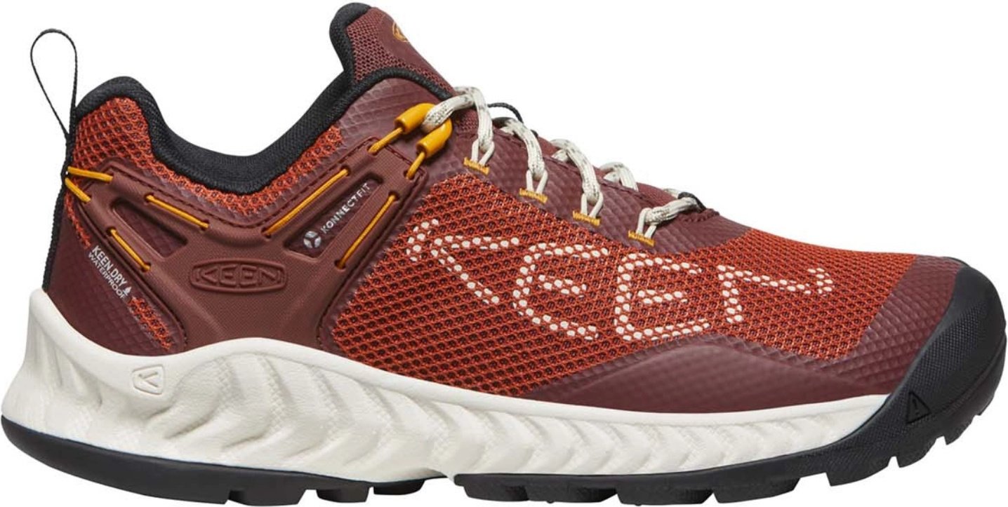 Buty trekkingowe damskie Keen Nxis Evo Wp niskie wodoodporne czerwone 35,5