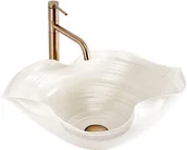 Umywalki - Umywalka nablatowa Rea HM-02 Handmade ART - miniaturka - grafika 1