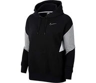 Bluzy damskie - Nike bluza damska W Nsw Po Ft Cb czarny Black/Dk Grey Heather/White XX-L - miniaturka - grafika 1