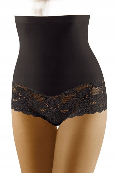 WOLBAR MAJTKI WYSZCZUPLAJĄCE CZARNE Z KORONKĄ FIGI M 6BA