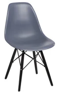 Fotele i krzesła biurowe - D2.Design Krzesło P016W PP dark grey/black 84903 - miniaturka - grafika 1