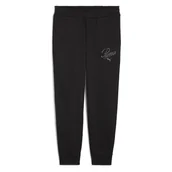 Spodnie rowerowe - PUMA ESS Script spodnie dresowe FL cl PUMA czarne - miniaturka - grafika 1