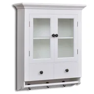 Szafki kuchenne - Biała wisząca szafka kuchenna z wieszakami L2-P33 - miniaturka - grafika 1