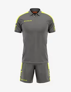 Givova, kit Play. wielokolorowa Dunkelgrau/Gelb Fluo X-L - Zestawy męskiej odzieży sportowej - miniaturka - grafika 1