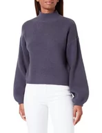 Swetry damskie - paino Damski sweter z dzianiny 25825310-PA01, szaro-niebieski, XL/XXL, szary/niebieski, XL-XXL - miniaturka - grafika 1