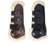 Akcesoria jeździeckie - Ochraniacze przody z futerkiem ONTARIO - QHP - miniaturka - grafika 1