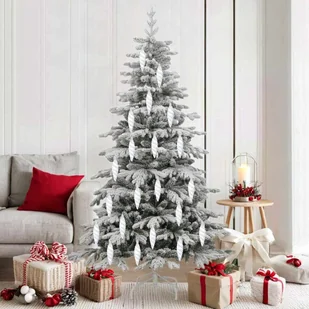 vidaXL Dekoracja Choinki 40 pcs Biały - Ozdoby bożonarodzeniowe - miniaturka - grafika 1