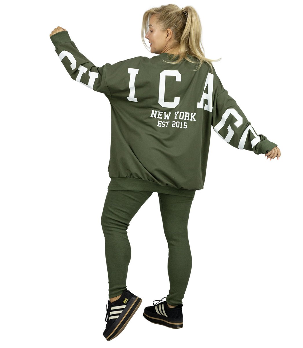 Dres damski luźna bluza + prążkowane legginsy CHICAGO
