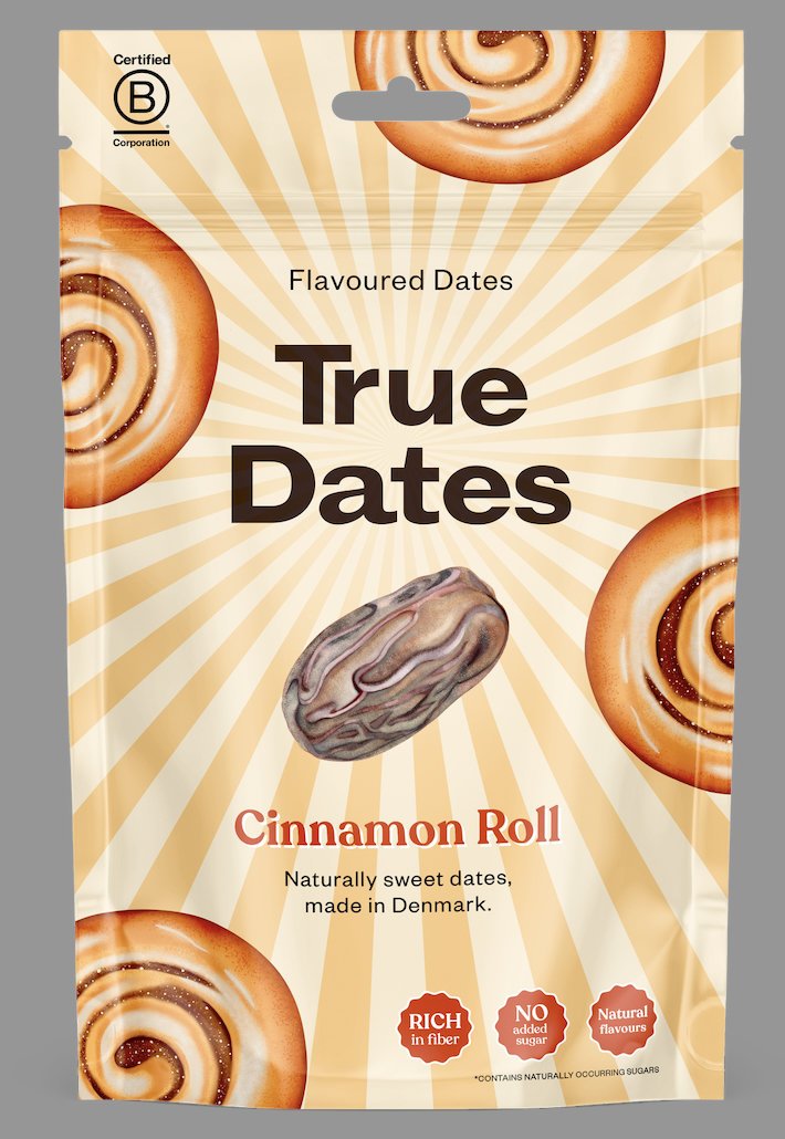 TRUE DATES Daktyle o Smaku Cinnamon Roll 100g BEZ CUKRU