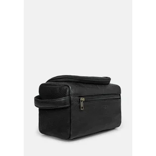 Kosmetyczka Cholewiński skórzana podróżna czarna - Nerki - miniaturka - grafika 1