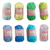 Pasmanteria - ZESTAW WŁÓCZEK BAWEŁNIANYCH WŁÓCZKI NICI 8 SZT - miniaturka - grafika 1